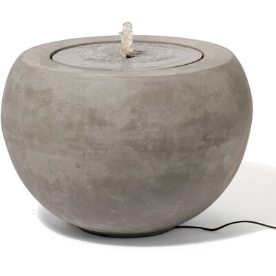 Kirschke Steingutbrunnen 'Girona', grau, Ø 45 x H 30 cm Kirschke Steingutbrunnen 'Girona', grau, Ø 45 x H 30 cm