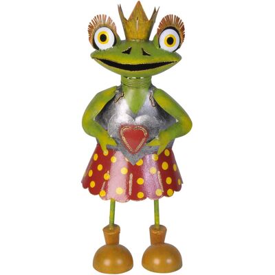 Kölle Froschdame mit Herz, Metall, 40 x 15 x 13 cm Kölle Froschdame mit Herz, Metall, 40 x 15 x 13 cm