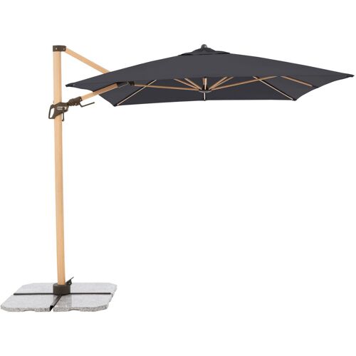 Doppler Pendelschirm 'Alu-Wood Ultra AX', anthrazit, ca. 300 x 220 cm