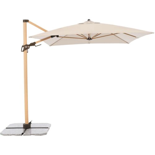 Doppler Pendelschirm 'Alu-Wood Ultra AX', natur, ca. 300 x 220 cm