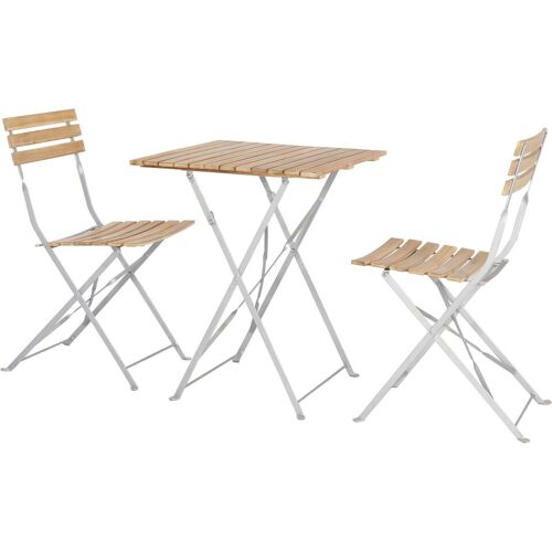 Pflanzen-Kölle Biergartenset 'Sheffield', 3tlg., silber/natur