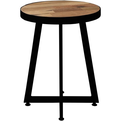 Pflanzen-Kölle Hocker GRANADA, Holz, Eisen, ca. Ø 35 x H 45 cm