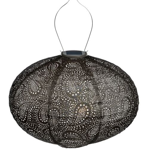 Pflanzen-Kölle Solarlaterne 'Oval 40', taupe, Ø 40 x 27 cm