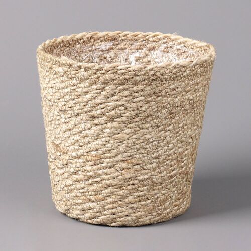 Pflanzen-Kölle Jutekorb 'Nature', natur, ca. Ø 16,5 x H 15,5 cm, 3 Stück