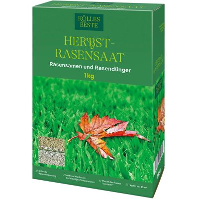 Kölles Beste Herbst - Rasensaat, Rasensamen und -dünger, 1 kg Kölles Beste Herbst - Rasensaat, Rasensamen und -dünger, 1 kg