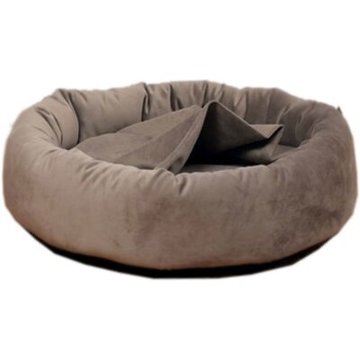 Silvio Design Taupe Rundes Haustierbett - Hundebett Silvio Design Taupe Rundes Haustierbett - Hundebett