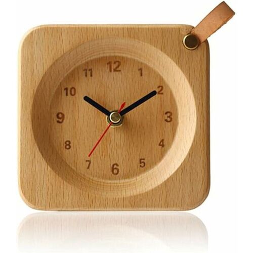 Echoo - Lazy Alarm Clock Kleine Holzuhren Silent Design Kinderwecker Geschenke
