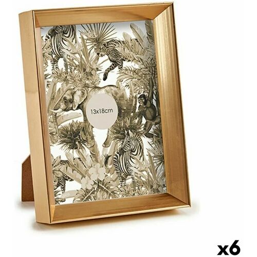 NICHT ZUTREFFEND Fotorahmen 15,2 x 20,2 x 3,5 cm Gold Kunststoff Glas (6 Stück)