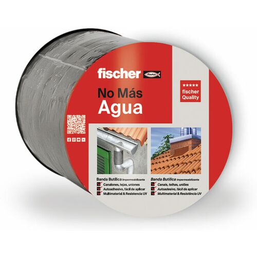 Fischer Butylband 10cm x10m grau 564128 fischer