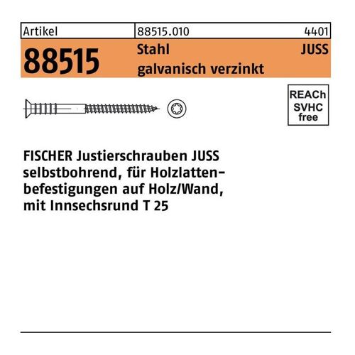 Fischer – Justierschraube r 88515 juss 6×110/T25 Stahl galvanisch verzinkt