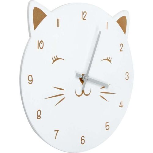 Sil Goldfarbene Wanduhr Chat 30 cm