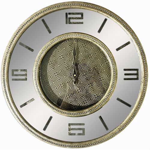 ESIP Spiegel Wanduhr, Europäische Vintage Wanduhr mit Ziffern, Leise Ohne Tickgeräusche Skelett Wanduhr, Dekorativ Wanduhr für Wohnzimmer, Schlafzimmer,