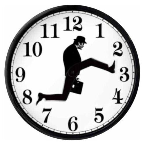 ETING Walk Wanduhr, Ministry of Silly Walks Uhr, Walking Man Silent Wanduhr, Wanduhr, von der britischen Komödie inspiriert, Uhren für Schlafzimmer, Küche,