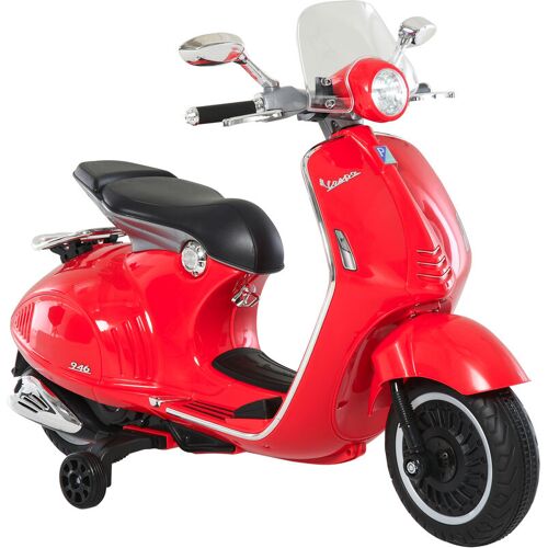 HOMCOM Elektrofahrzeug, Kinderfahrzeug, Kindermotorrad, Elektro-Motorrad mit MP3-Musik Beleuchtung, 3-6 Jahre, pp, Rot, 108 x 49 x 75 cm – Rot – Homcom