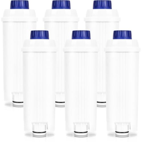 RANDACO Wasserfilter für Delonghi Kaffeeautomaten-Wasserfilter kompatibel für DLSC002 ecam etam 60 Liter Wasser mit Aktivkohle 6er – Weiß