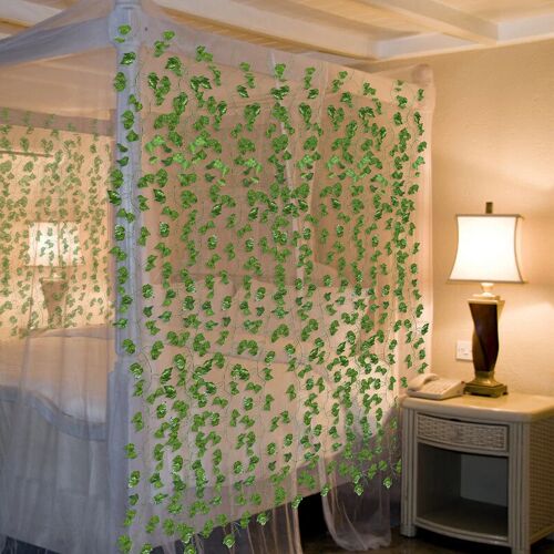 RANDACO künstlich 24 Stück Efeugirlande Efeu Kunstpflanze Künstliches Hängend Efeu für Hochzeit Party Garten Wohnung Balkon – Grün