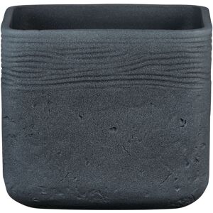 Scheurich - Solid, Blumentopf aus Keramik, Farbe: Dark Stone, 16,5 cm Durchmesser, 13,6 cm hoch, 2,7 l Vol. - Dark Stone