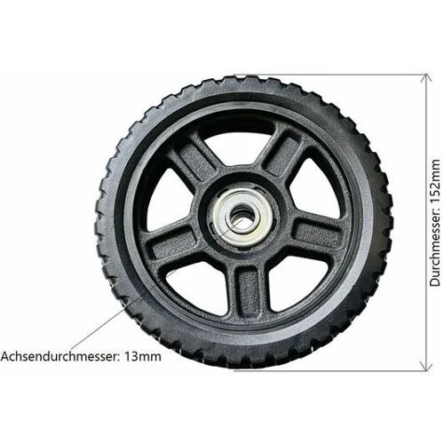 WOLPART Rad Ersatzrad 152mm für Akku Rasenmäher, Benzin Rasenmäher und Rasenmäher aus Hobbymärkten uvm.