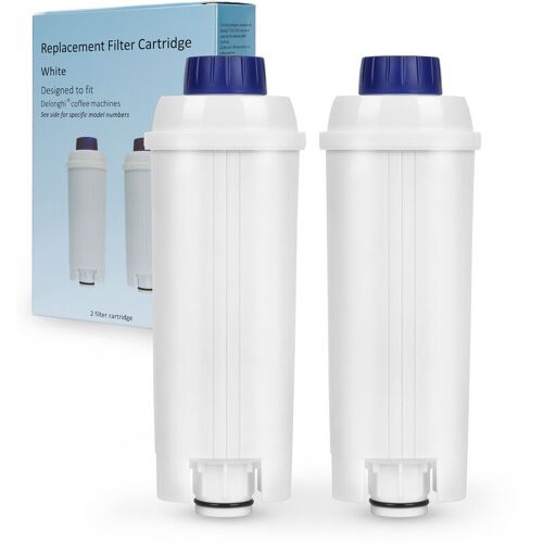 SWANEW Wasserfilter für Delonghi Kaffeeautomaten-Wasserfilter kompatibel für DLSC002 ECAM ETAM 60 Liter Wasser mit Aktivkohle 2 Stücke – Weiß