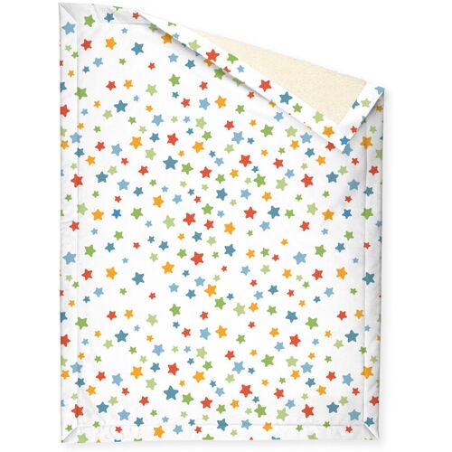 KINDERTRAUM Kinder-Kuscheldecke Sterne Bunt, Größe 75×100 cm – Kindertraum