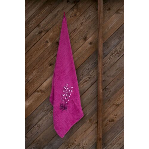 PIKKUPUOTI OY Saunatuch Suovilla Fuchsia finnisches Saunahandtuch aus 100% Baumwolle 100x150cm – Pikkupuoti Oy