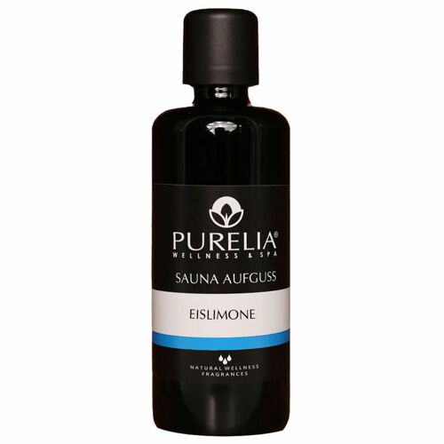 PURELIA Saunaaufguss Konzentrat Eis-Limone 100 ml natürlicher Sauna-aufguss – reine ätherische Öle – Purelia