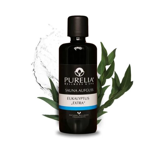 PURELIA Saunaaufguss Konzentrat Eukalyptus extra 100 ml natürlicher Sauna-aufguss – reine ätherische – Purelia