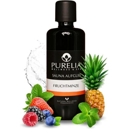 PURELIA Saunaaufguss Konzentrat Fruchtminze 100 ml natürlicher Sauna-aufguss – reine ätherische Öle – Purelia