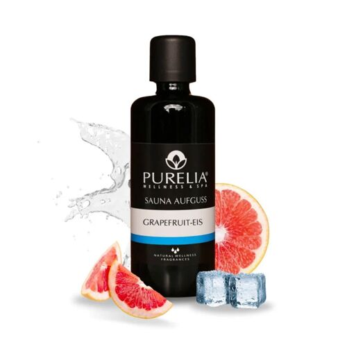 PURELIA Saunaaufguss Konzentrat Grapefruit-Eis 100 ml natürlicher Sauna-aufguss – reine ätherische – Purelia