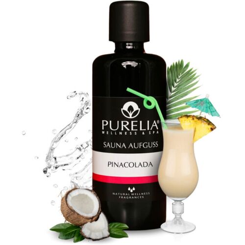 PURELIA Saunaaufguss Konzentrat Pinacolada 100 ml natürlicher Sauna-aufguss – reine ätherische Öle – Purelia