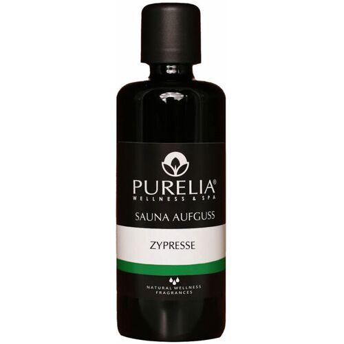 PURELIA Saunaaufguss Konzentrat Zypresse 100 ml natürlicher Sauna-aufguss – reine ätherische Öle – Purelia