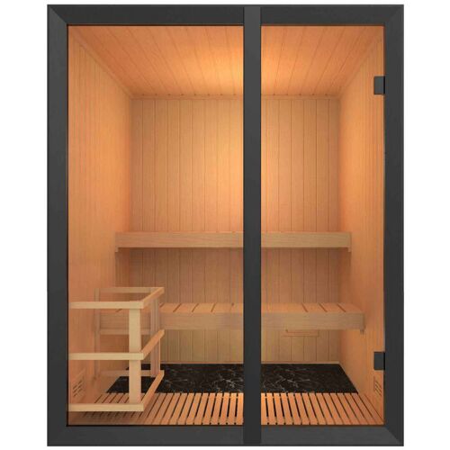 Sentiotec Onni Elementsauna aus Abachi Saunakabine Elementkabine 160x160x200 cm