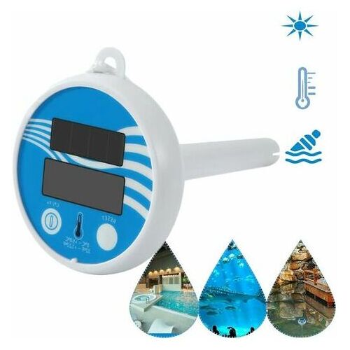 ETING Solar Pool Thermometer, Solarbetriebenes digitales Thermometer Drahtloses Teich Schwimmbecken lcd Pool Poolometer Solarthermometer Schwimmthermometer