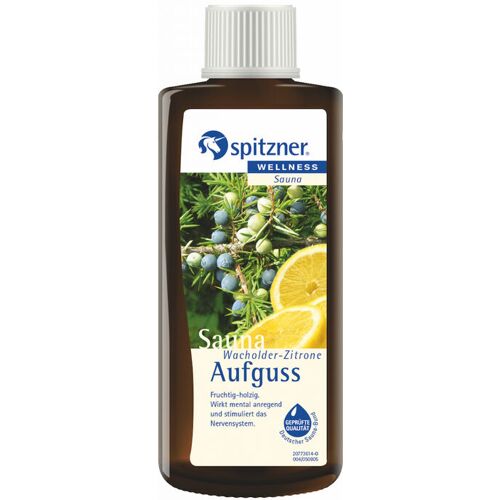 Spitzner Saunaaufguss Wacholder Zitrone 190 ml Sauna Aufguss fruchtig-holzig – Spitzner