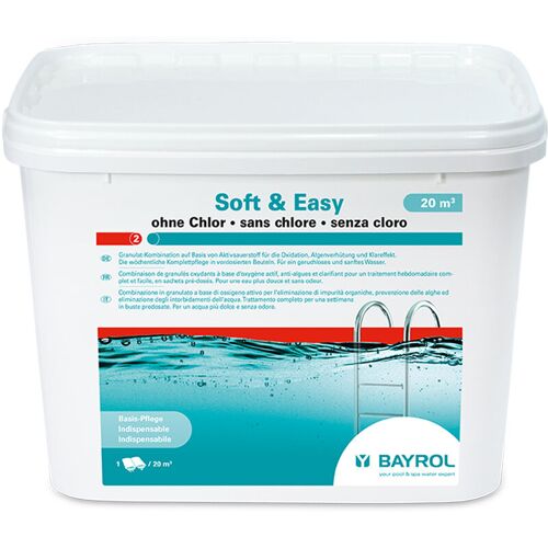 BAYROL Vollständige Behandlung mit aktivem Sauerstoff 4,48 kg – soft & easy 20 Bayrol