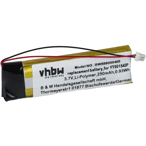 Vhbw – Akku Ersatz für Sena YT501542P für Wireless Headset Kopfhörer (250mAh, 3,7V, Li-Polymer)