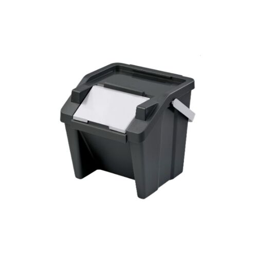 NICHT ZUTREFFEND Recycling Papierkorb Tontarelli Moda Schwarz Weiß 28 L Stapelbar
