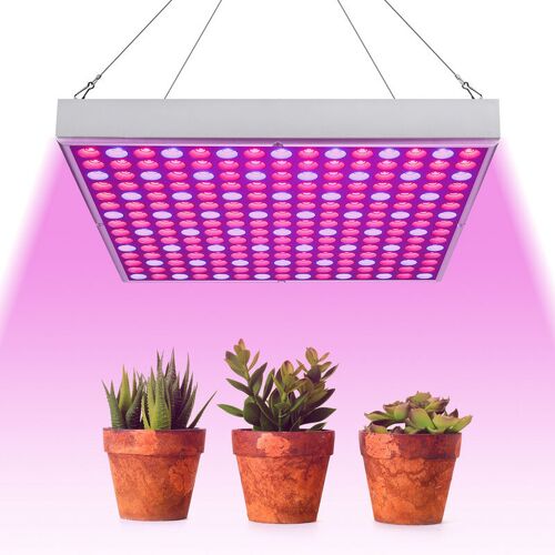 VINGO 45W led Grow Lampe, Pflanzenlampe 225 LEDs Rot&Blau, Wachstumslampe mit Schalter für Zimmerpflanzen Gemüse und Blumen [Energieklasse a+] – Silber
