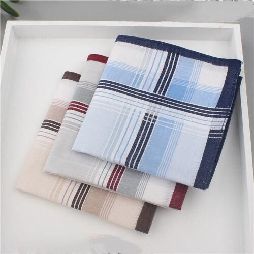 DONTODENT Klassische Stofftaschentücher – tragbare Taschentücher für Business-Jungen für Herren, Abmessungen 40 cm x 40 cm – 12 Stück – 100 % Baumwolle