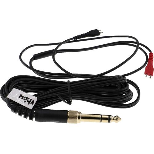 VHBW Audio aux Kabel kompatibel mit Sennheiser hd 480 cl-ii, hd 480 ii, hd 490 ii Kopfhörer – Audiokabel 3,5 mm Klinkenstecker auf 6,3 mm, Schwarz – Vhbw