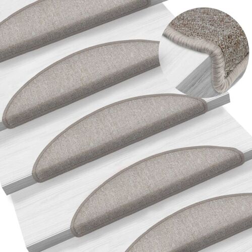 HOMMOO 15 Stk. Treppenmatten Taupe 56 x 17 x 3 cm – Hommoo