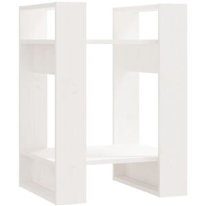 Vidaxl - Bücherregal/Raumteiler Weiß 41x35x57 cm Massivholz Kiefer Weiß