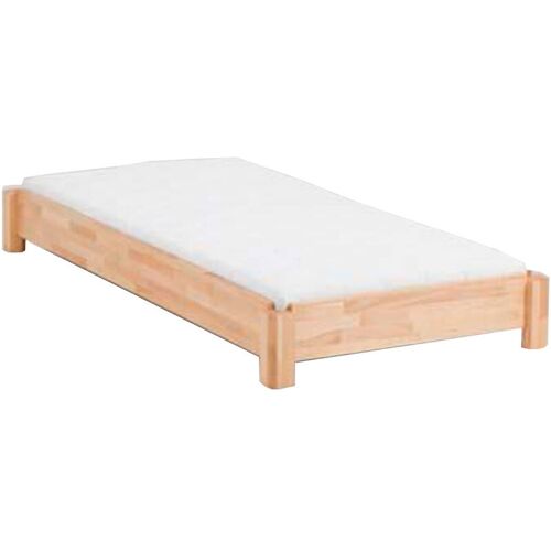 DICO Einzelbett Stapelbett Massivholz mit Rollrost Größe 90×200 cm 01 Kernbuche geölt – Dico