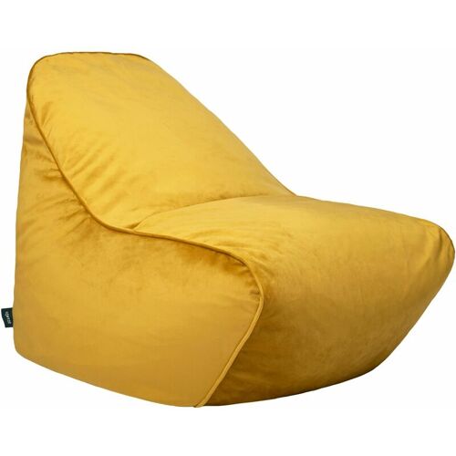 LOFT 25 Erwachsene Sitzsack Stuhl für innen, entspannende Sitzsack für Wohnzimmer, Liege Sitzsack zum Lesen und Schlafen – Kurkuma – Loft 25