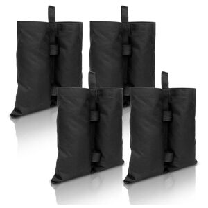 Randaco - 4X Pavillon Sandsäcke Standfuß Gewichte Set schwarz – mit Sand, Splitt, Kies etc. befüllbar Füllvolumen pro Stück ca. 11.5 kg robust