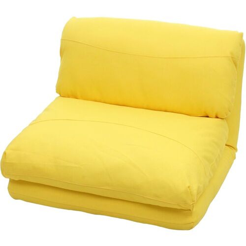 HHG Schlafsessel HHG 528, Schlafsofa Funktionssessel Klappsessel Relaxsessel, Stoff/Textil gelb – yellow