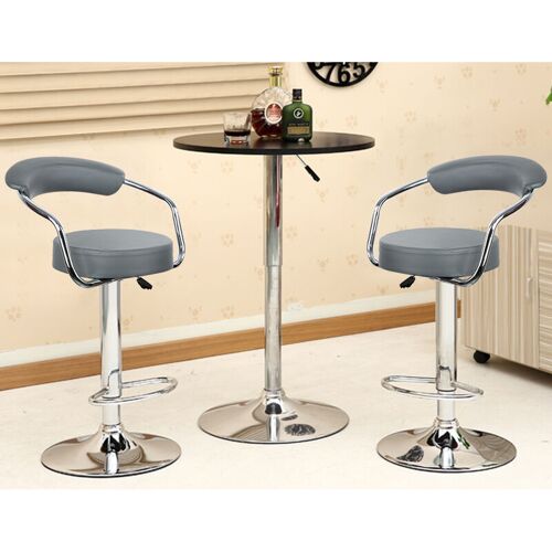 HALOYO 2er Set Barhocker Tresenhocker Barstuhl Bar Lounge Design Hocker mit Lehne bar Grau