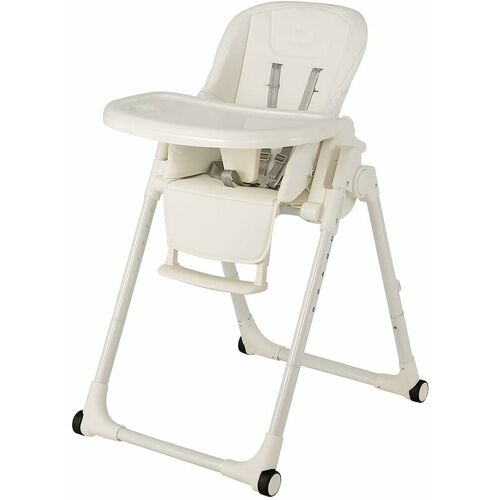 DREAMADE 4 in 1 Hochstuhl Klappbar, Babystuhl mit Raedern, Abnehmbarem Kissen und Tablett, Baby High Chair, Kombihochstuhl Baby ab 6 Monate bis 15 kg