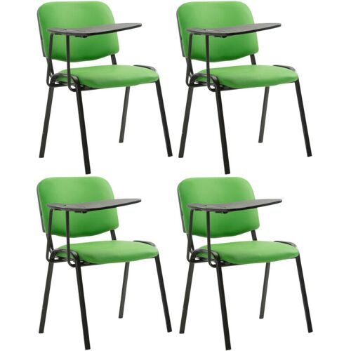 CLP 4er Set Stühle Ken mit Klapptisch Kunstleder grün
