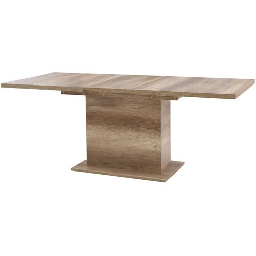 NEWFURN Esstisch Eiche Antik Eiche Antik Ausziehbar Modern – 160×76,6×90 cm (BxHxT) – Tisch Eszimmertisch Küchentisch – [Lucienne.three] Esszimmer Küche